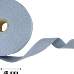 Sangle souple 30mm en coton - Bleu jean