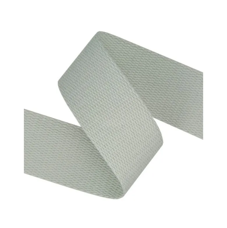 Sangle souple 38mm en coton - Gris clair