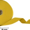 Sangle souple 30mm en coton - Moutarde
