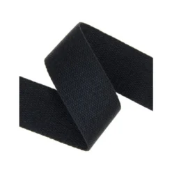 Sangle souple 38mm en coton - Noir