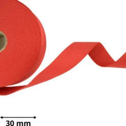 Sangle souple 30mm en coton - Rouge