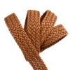 Sangle tressée en simili cuir Camel