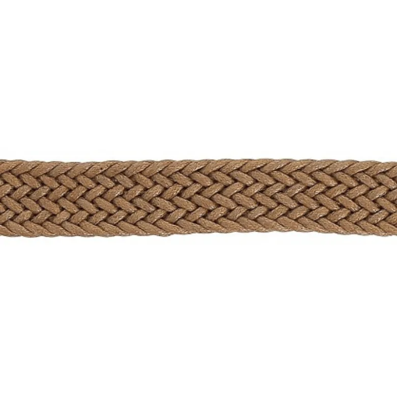 Sangle tressée en simili cuir Camel