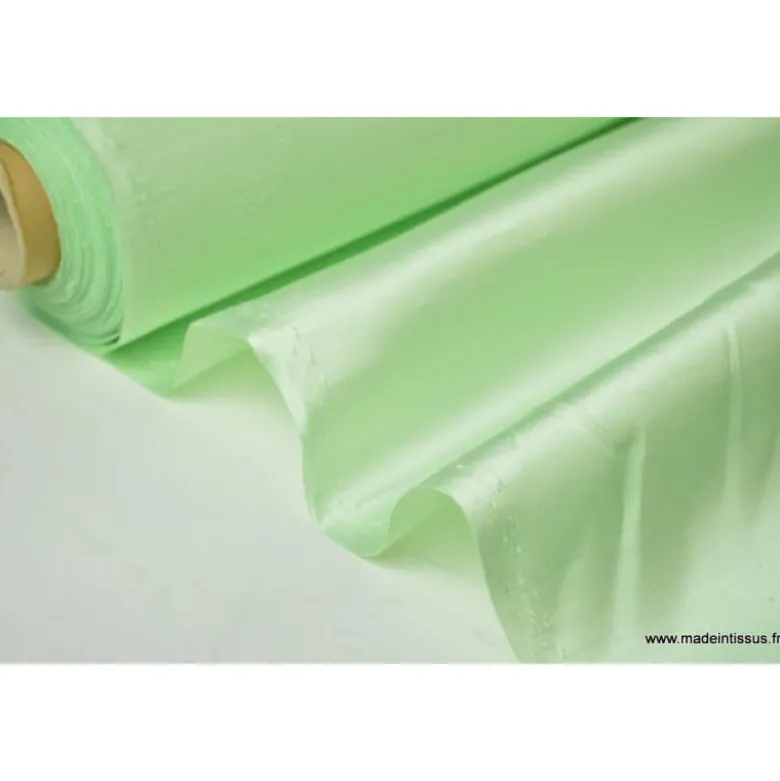 Satin doupion duchesse polyester vert nil