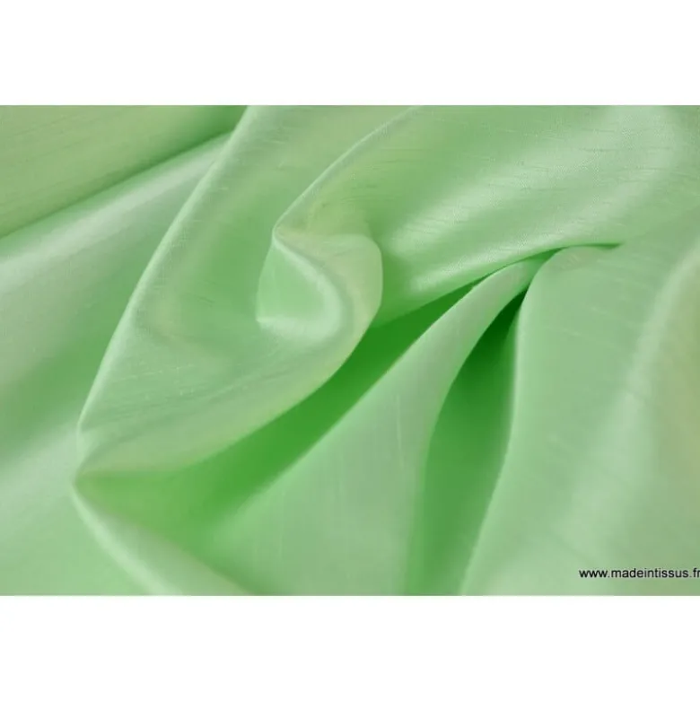 Satin doupion duchesse polyester vert nil