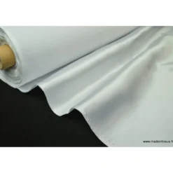 Satin doupion duchesse polyester blanc .