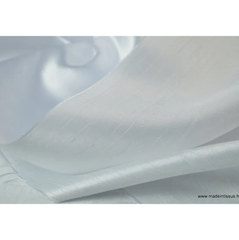 Satin doupion duchesse polyester blanc .