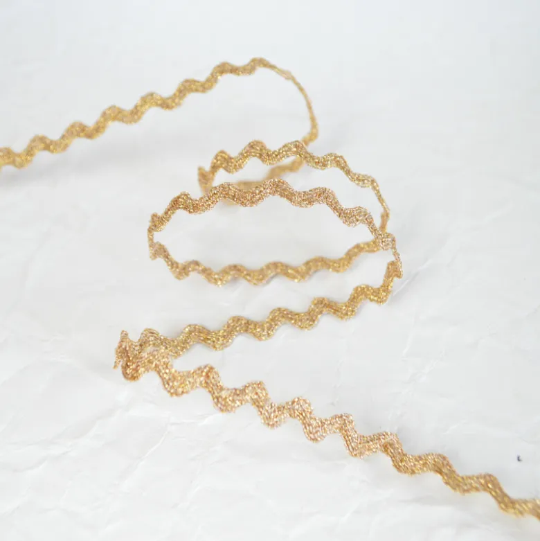 Serpentine Croquet Lurex Or - 10.5mm