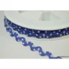 Serpentine Croquet à Pois Blanc sur fond Bleu 9mm x1m