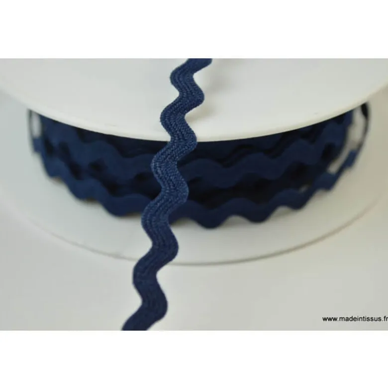 Serpentine Croquet uni Bleu Marine 9mm x1m