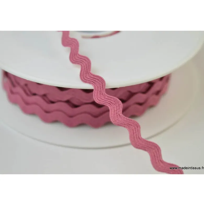 Serpentine Croquet uni Vieux Rose 9mm x1m