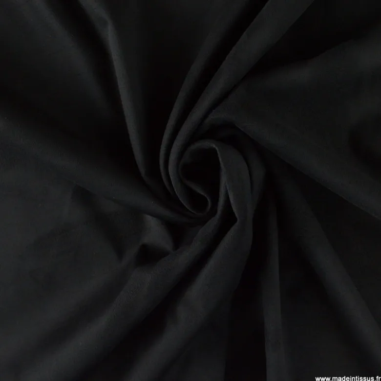 Suédine aspect daim - Noir - OEKO TEX