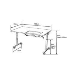 Table de couture ajustable Blanche
