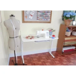 Table de couture pliante - Blanche