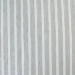 Tissu aspect Lin à rayures - Sable et blanc
