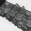 Tissu bande Galon dentelle lycra noir 10,8 cm