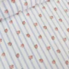 Tissu Batifolle en coton motif fleurs et rayures fond blanc - OEKO TEX