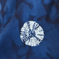 Tissu Batik "Hampi" – cercles sur fond indigo