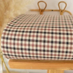 Tissu Bengaline Prince de Galles Marron