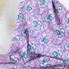 Tissu Block print Indien Churu – Motif fleurs fond rose