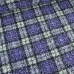 Tissu Bouclette Manteau Tartan lavande foncé