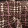 Tissu Bouclette Manteau Tartan Chocolat et rose