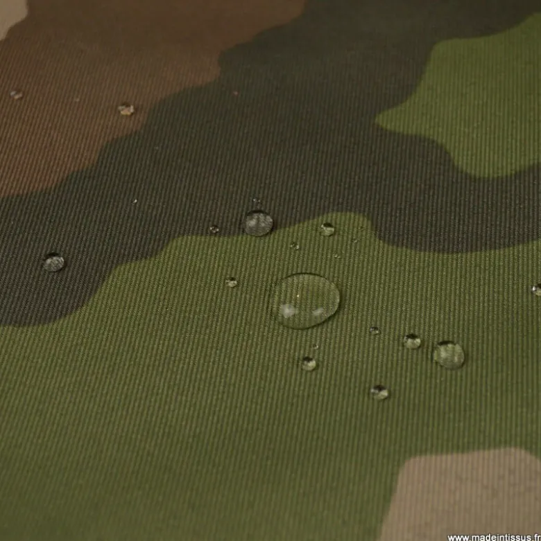 Tissu camouflage armée de terre - sergé polyester (fin de série).
