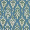 Tissu canva Basuki type canvas motif Ikat bleu et lin