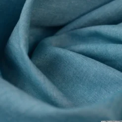 Tissu chambray coloris Pétrole - OEKO TEX