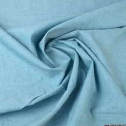 Tissu chambray coloris Pétrole - OEKO TEX