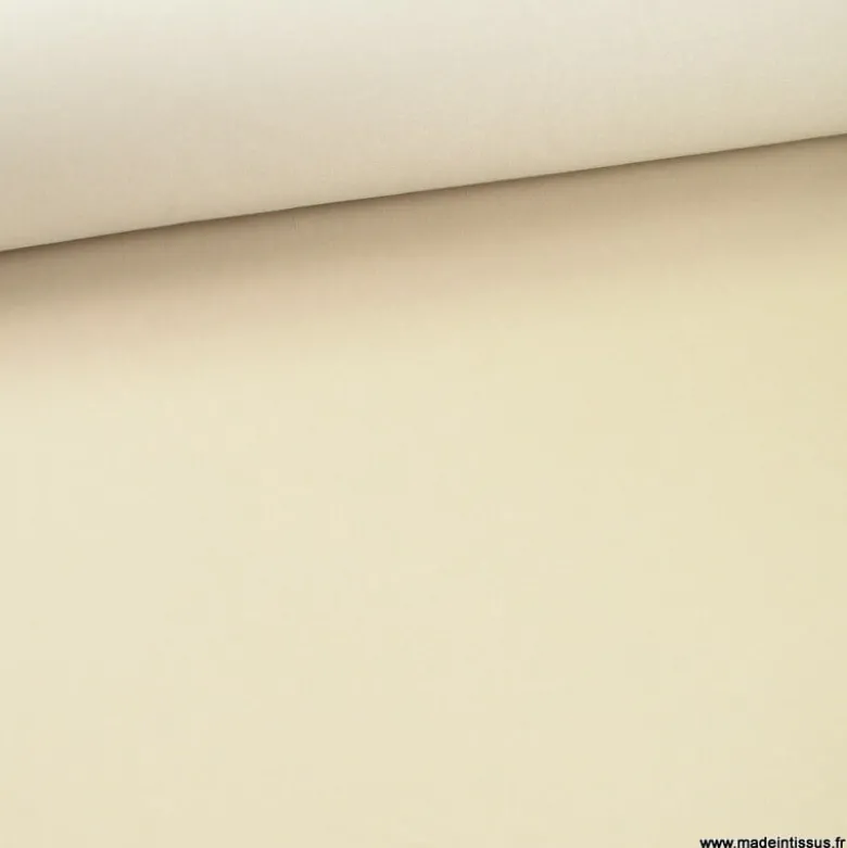 Tissu chino sergé Stretch écru