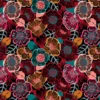 Tissu Clema en coton motif fleurs fond noir - OEKO TEX