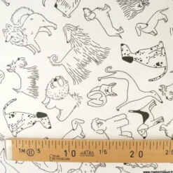 Tissu à colorier Barley motifs chiens - OEKO TEX