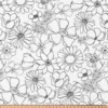 Tissu à colorier Lycolia motifs fleurs - OEKO TEX