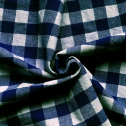 Tissu coton Celestin à grands carreaux Vichy Indigo