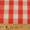 Tissu coton Celestin Lurex doré à grands carreaux Vichy rouge et blanc