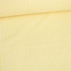 Tissu coton chambray à rayures - Jaune - OEKO TEX