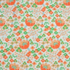 Tissu coton Clodette motifs fleurs vintage fond ivoire - OEKO TEX