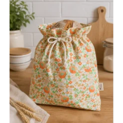 Tissu coton Clodette motifs fleurs vintage fond ivoire - OEKO TEX