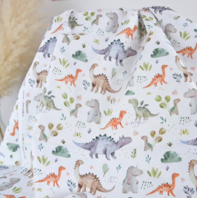 Tissu coton Dinox motif dinosaures - OEKO TEX