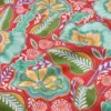 Tissu coton enduit Esther motif fleuri fond rouge