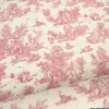 Tissu coton Enduit Mini Pastorale motif Toile de Jouy Rouge