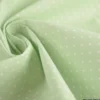 Tissu coton Enduit motifs Pois blanc fond Menthe -Oeko tex