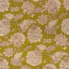 Tissu coton enduit Sharma fleurs Indiennes - Ocre