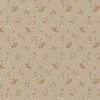 Tissu coton Enduit Udaipur motif fleurs Indiennes roses fond Galet