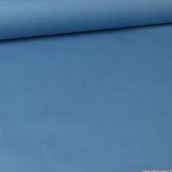Tissu coton Enduit uni bleu Denim -Oeko tex