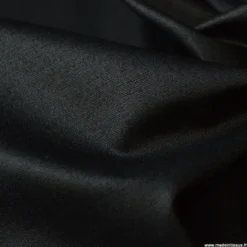 Tissu coton Enduit uni Noir -Oeko tex
