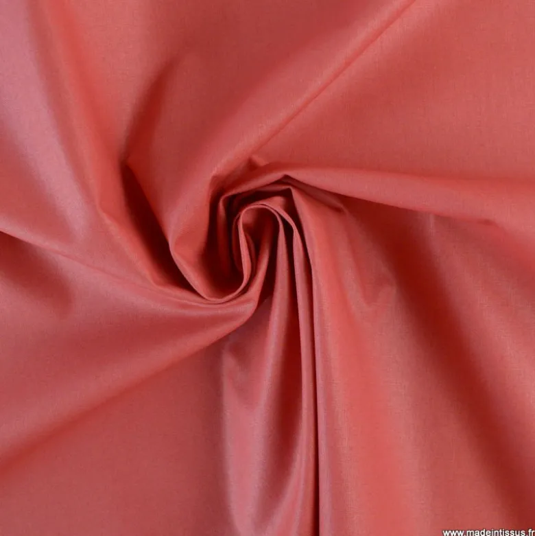 Tissu coton Enduit uni Rose Santal - Oeko tex
