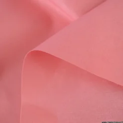 Tissu coton Enduit uni Rose Sorbet - Oeko tex
