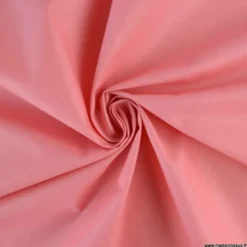 Tissu coton Enduit uni Rose Sorbet - Oeko tex